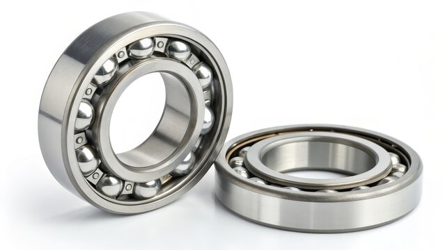 Industrial tool ball bearing metal steel machinery equipment mechanical part isolated white background