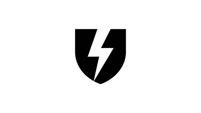 Shield icon contains a central lightning bolt to denote energy security and robust electrical grid.