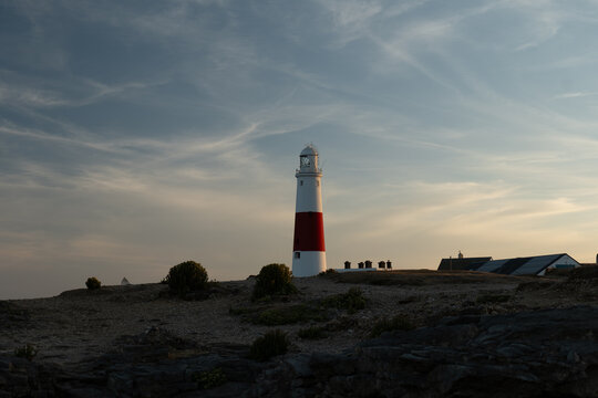 lighthouse at sunset