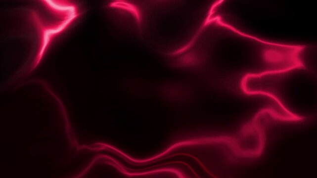 Glowing Red Light Waves Silk Smooth Trails Motion Video Abstract Neon Path Background