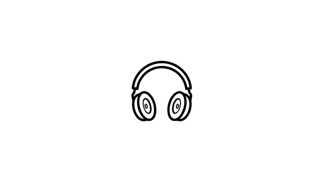Headphones icon serves as a universal symbol for audio equipment and professional listening services.