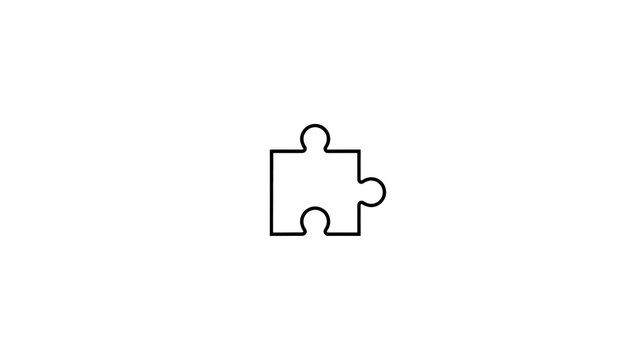 Puzzle piece icon displays a single interlocking block used to represent problem solving or logic.