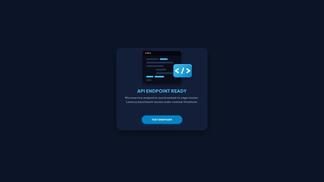 API Endpoint Ready Animated Notification Card UI Interface Element