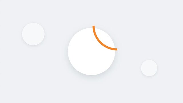 Abstract geometric circles motion pattern with orange arc graphic