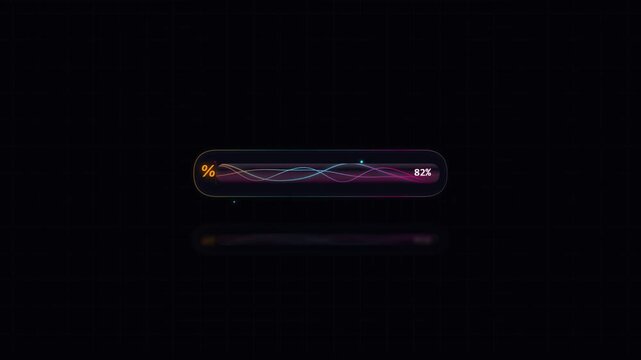 Pink Neon Waveform Synthesizer HUD Loop Motion Graphic