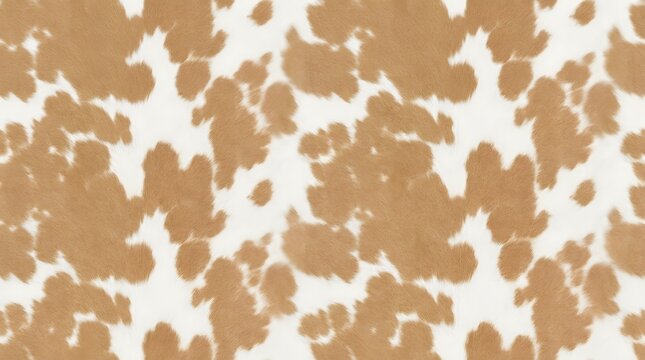 Seamless brown and white cowhide pattern background featuring realistic spotted animal fur texture for western decor and graphic design