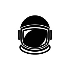 Minimalist Black Astronaut Helmet Icon © Fina