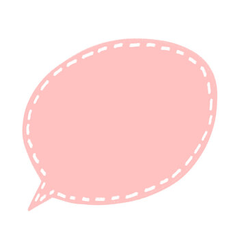 pink speech bubble