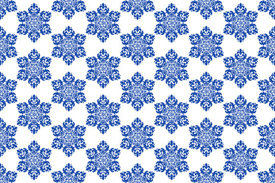 seamless damask pattern interior wallpaper