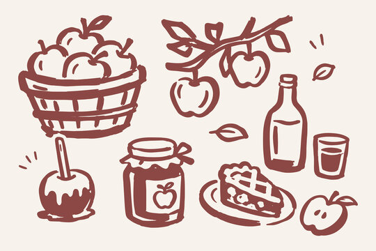 Apple Harvest Food Doodle Set