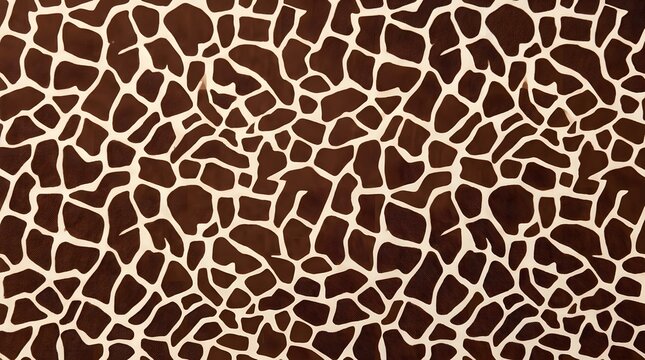 close up brown giraffe skin texture with irregular light beige patches natural animal pattern background