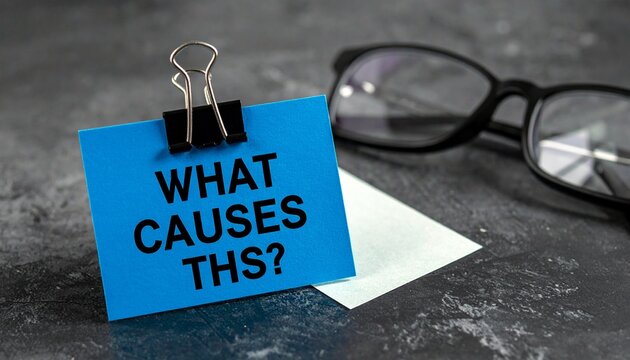 What Causes This Inquiry Artwork Blue Card Bold Typography Eyeglasses Dark Background Thought Provoking Educational Discussion Design Inspiration