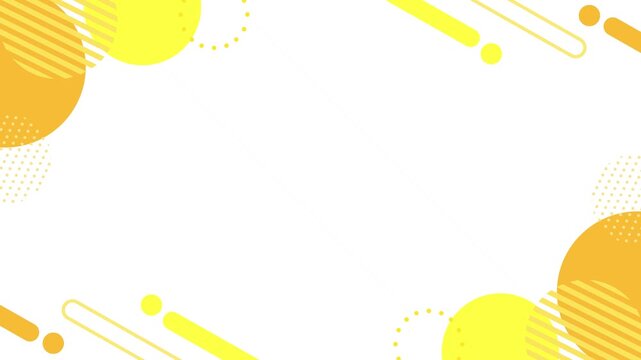 cute pop style background frame featuring colorful Memphis style geometric patterns in pastel colors