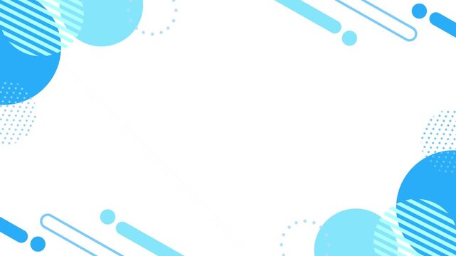 cute pop style background frame featuring colorful Memphis style geometric patterns in pastel colors