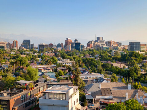 Cityscape skyline architecture  Santiago Chile