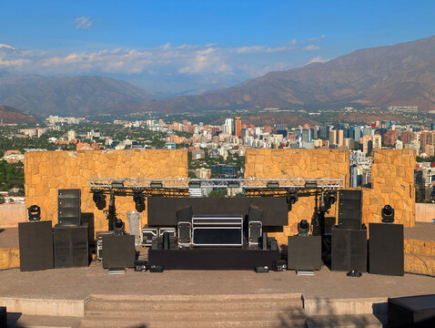 Outdoor stage concert  Santiago Chile