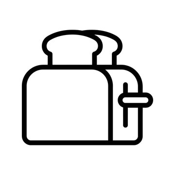 Toaster with bread slices popping up for breakfast or snack time.