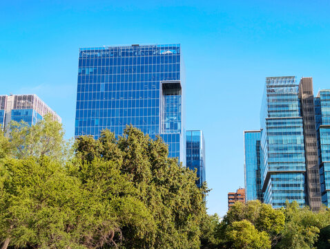 Araucano Park skyscrapers Santiago Chile
