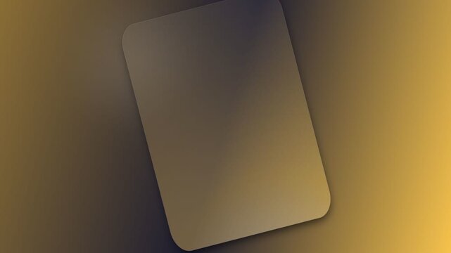 Rectangular card shape with rounded corners centered on a blurred yellow and brown gradient background, soft lighting, minimal detail.