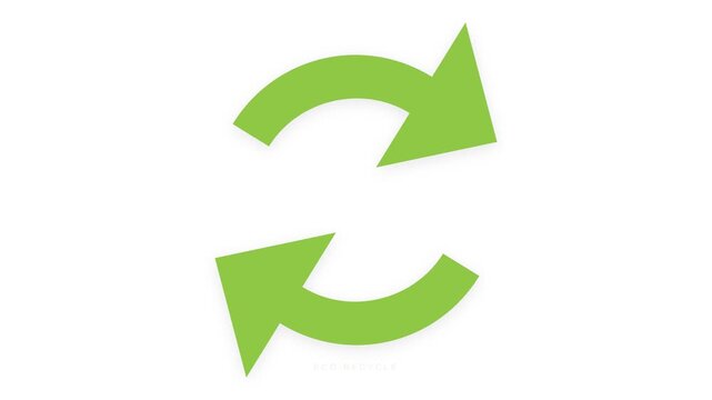 Minimalist green circular arrows symbolizing recycling or continuous process flow