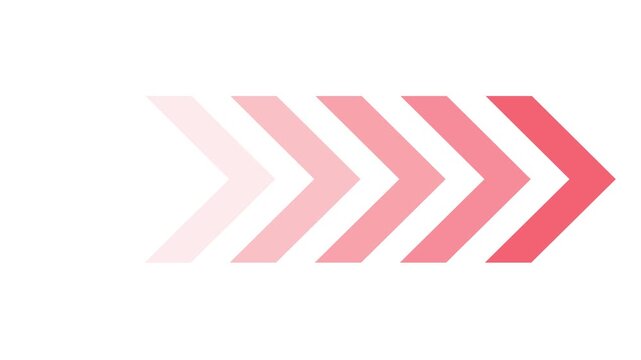 Right-directional arrow loop animation. Abstract directional arrow loading bar animation. Right-Pointing Arrow Animation