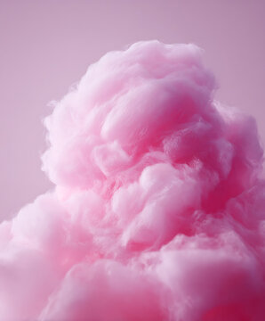 Pink smoke cloud against a pale pink background a soft and ethereal 3d rendering