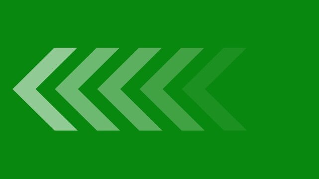 4k Arrow pointing left. Direction symbol indicating back or previous page. Simple pointer showing opposite direction. Road sign signal arrow icon. 