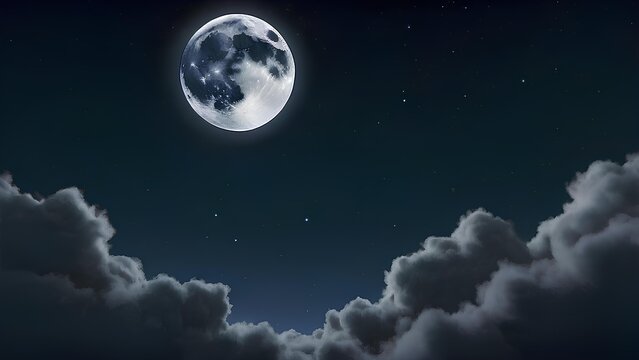 moon and clouds