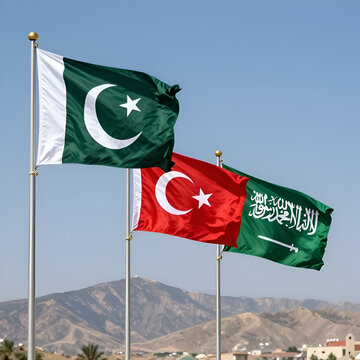 flag of saudi arabia pakistan turkia friend ship