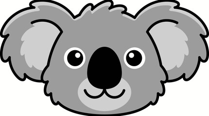 Cute cartoon koala with big ears © MUKTARANI