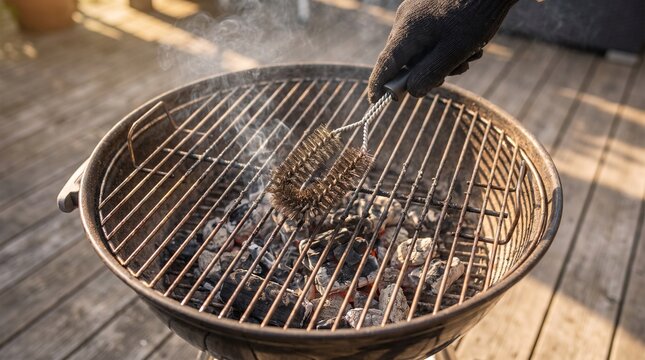 Hand cleaning grill grate