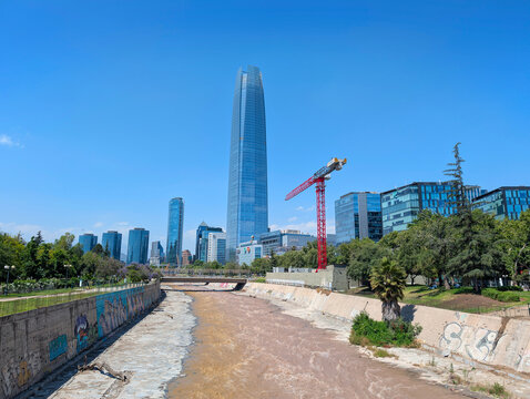Mapocho river Costanera Santiago Chile