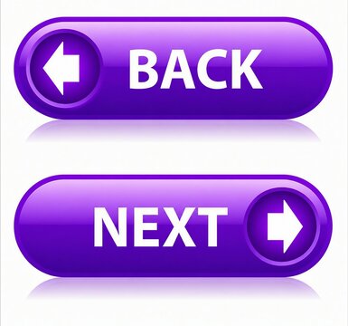 Purple back and next navigation buttons with arrow icons