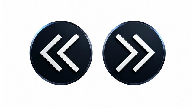 Modern black and white navigation arrows icon pair