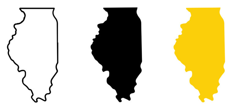 illinois state map outline icon
