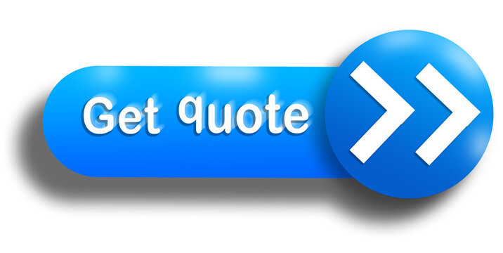 Modern blue call button and get quote text with arrow on a transparent background buttons, blue, call to action, quote, get, text, arrow, modern, web, website, business, marketing, click, submit, cybe