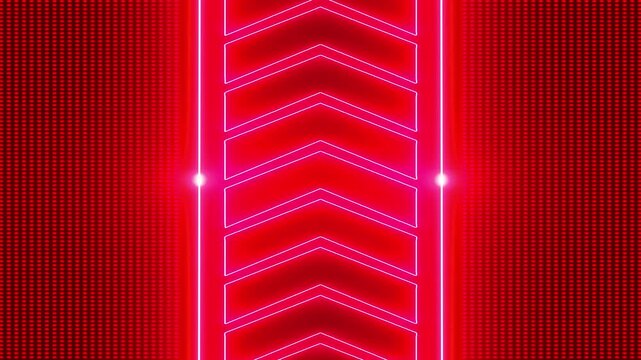 Streaming red neon arrow motion graphics background glowing vertical abstract light technology glowing vertical abstract light technology