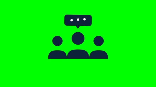 Group Discussion Meeting with Multiple Participants and Speech Bubbles.