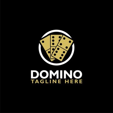 Domino logo icon isolated on black background