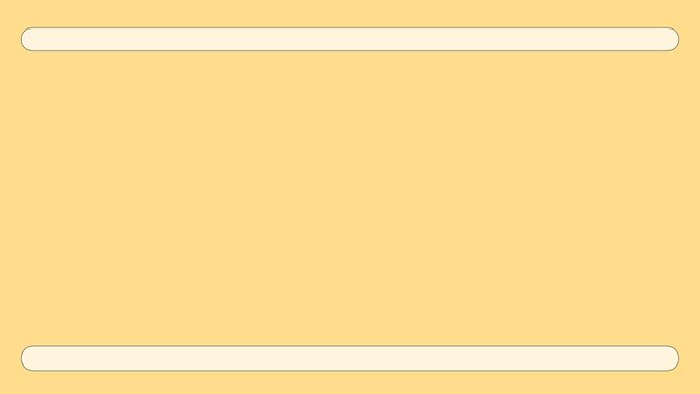 Minimalist warm yellow background presentation with rounded top and bottom borders