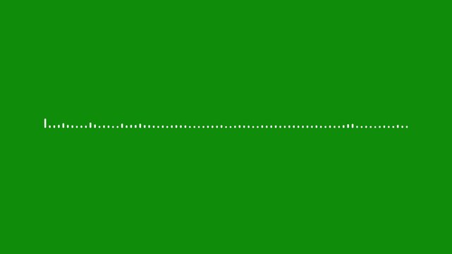 audio waveform spectrum animation on green background audio visualization podcast sound waves for online audio streaming audio wave oscillation graph motion abstract music waves oscillation 4k
