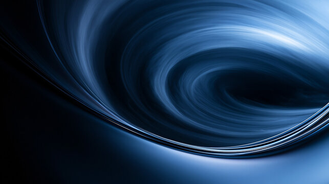 Abstract Blue Metallic Swirl and Vortex Background
