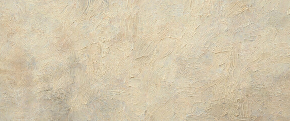 Obraz premium A detailed closeup view of a textured beige wall with visible brushstrokes creating a rough and artistic surface providing a sense of depth and warmth