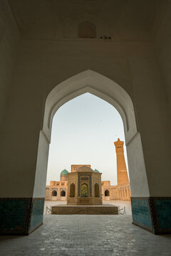 View From an Archway Towards Po-I-Kalyan in Bukhara 