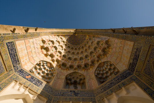 Ornate Ceiling in Abdulaziz Khan Madrasah, Bukhara