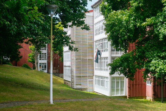 Modern Building with Exterior Details