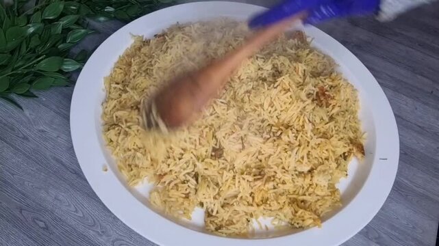 Kuwaiti Marabeen Rice with Dried Lime and Shrimp - Traditional Gulf Dish