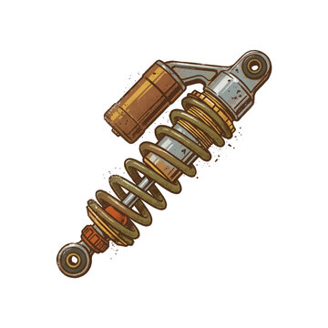 Heavy Duty Industrial Coil Over Shock Absorber Component Designed For Performance Suspension Systems Within Motorized Vehicles To Ensure Stable Handling And Dampening During Intense Road Use