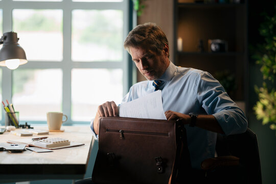 Packing a Briefcase After Work