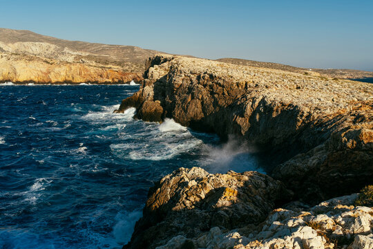 Rugged Coastal Limestone Cliffs